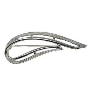 Vintage Sarah Coventry Silver-Tone Abstract Openwork Swirl Wave Brooch